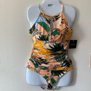 Ellen Tracy Women Multi Color One Piece Swimsuit.